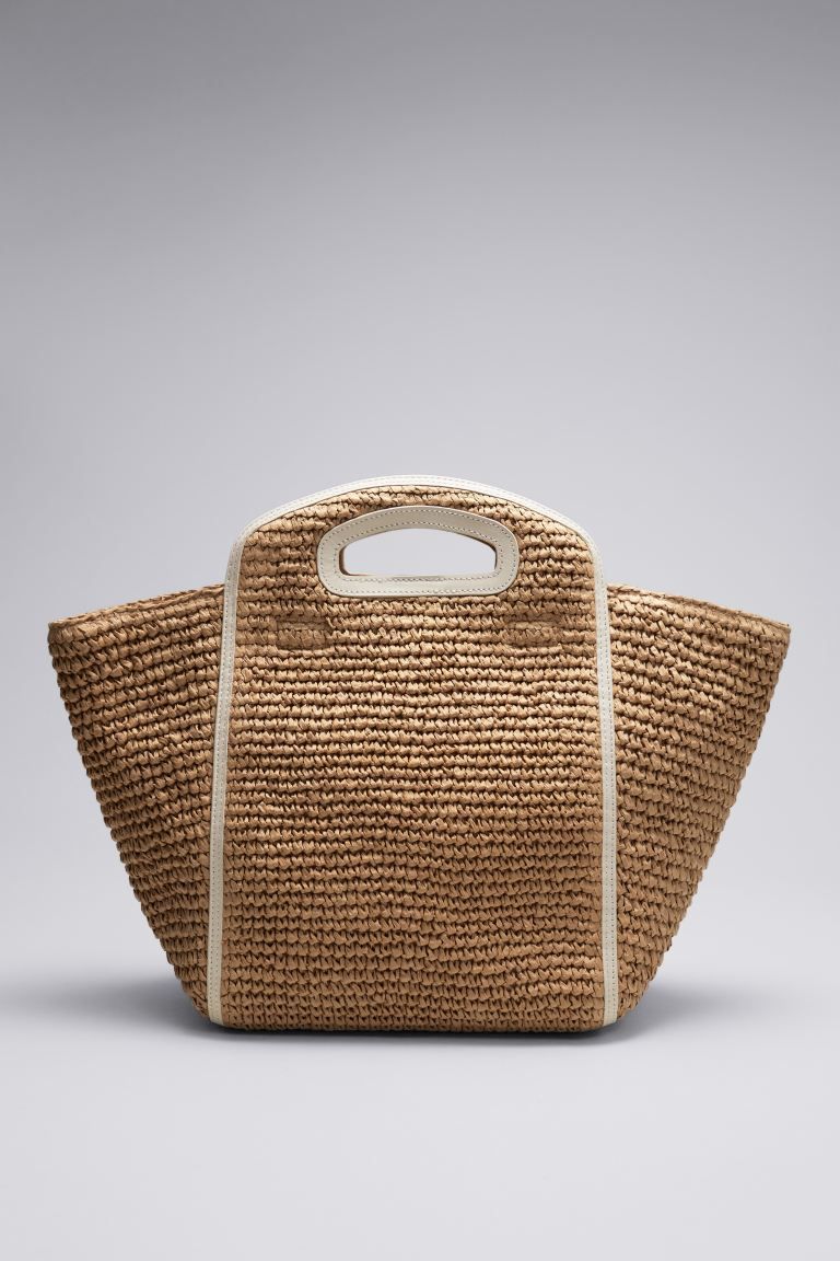 Large Straw Tote - Beige - Ladies | H&M GB | H&M (UK, MY, IN, SG, PH, TW, HK)