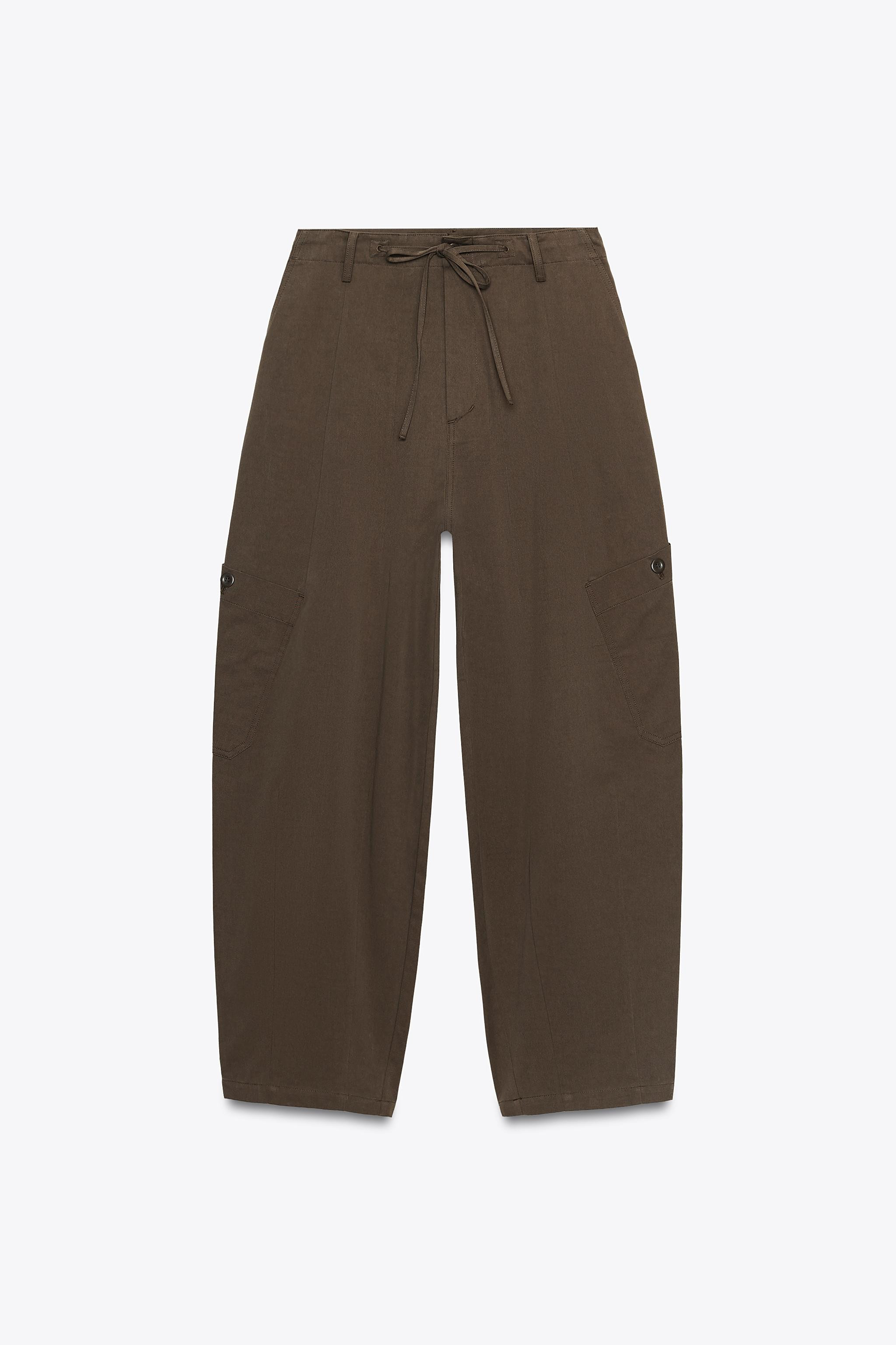 BALLOON CARGO TROUSERS35.99 GBP Brown BlackBrown | 5063/502/700Put it in your basketAddMid-waist ... | Zara UK
