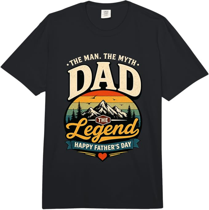 The Man Myth Legend Dad Fathers Day Retro Vintage Comfort Colors Adult Heavyweight T-Shirt | Amazon (US)