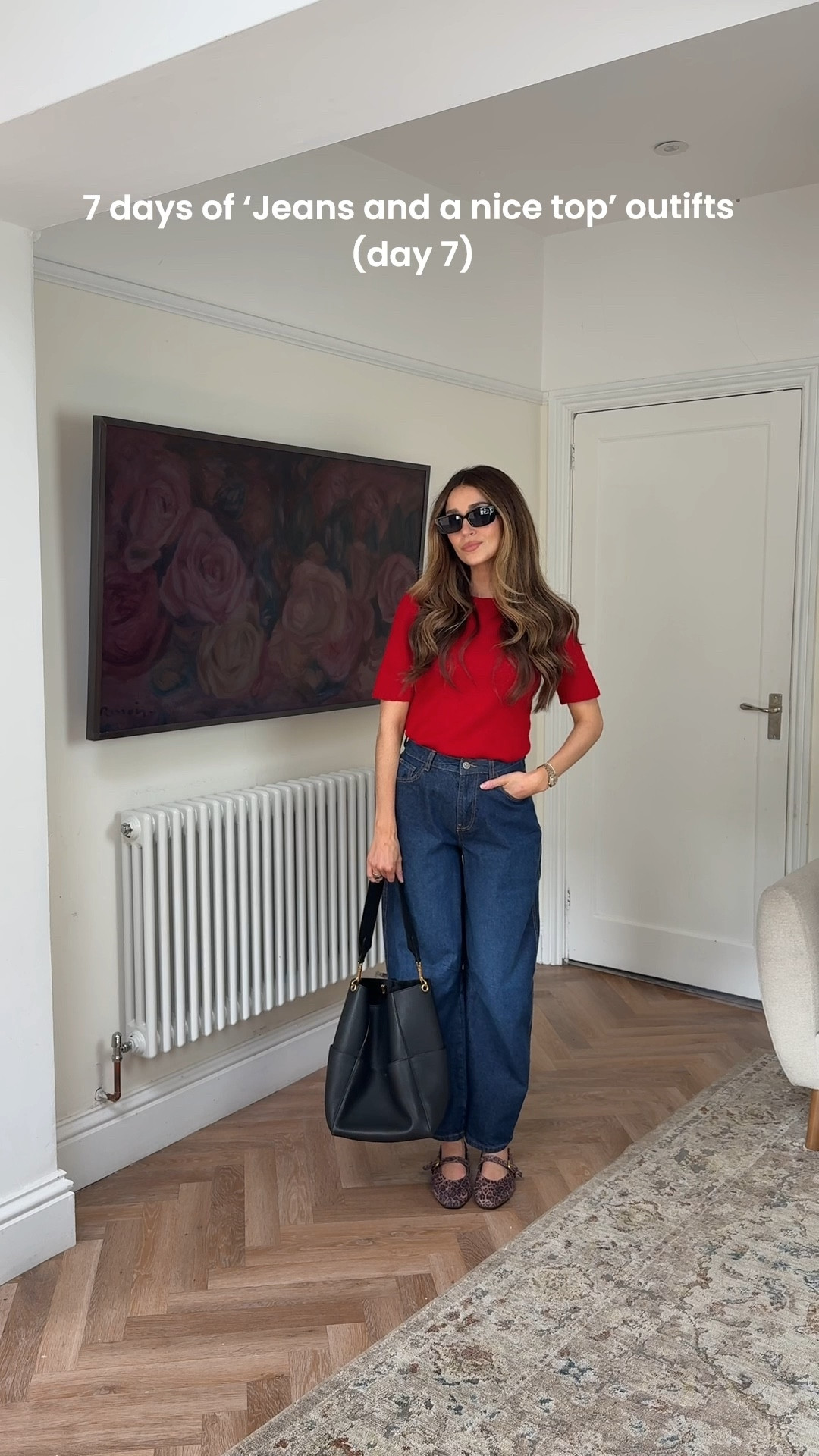 7 days of ‘jeans and a nice top’ outfits ♥️ 

Red top paired with barrel leg jeans and leopard print ballet flats for the perfect spring outfit ♥️ 

#LTKjeans #LTKspring #LTKuk