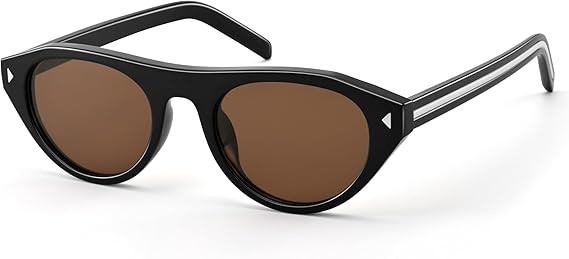 AZorb Retro Small Oval Cat Eye Sunglasses for Women Men, Narrow Vintage Flat Top Sun Glasses with... | Amazon (US)