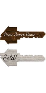 Extra Large Real Estate Key Sold Sign | One Sign Double Sided | Social Media Photo Prop for Realt... | Amazon (US)