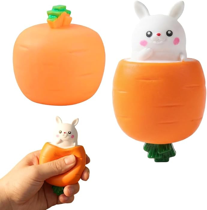 Easter Basket Essentials, Pop Up Carrot Bunny, Handmade Easter Rabbit, Squishes Carrot Rabbit, Po... | Amazon (US)