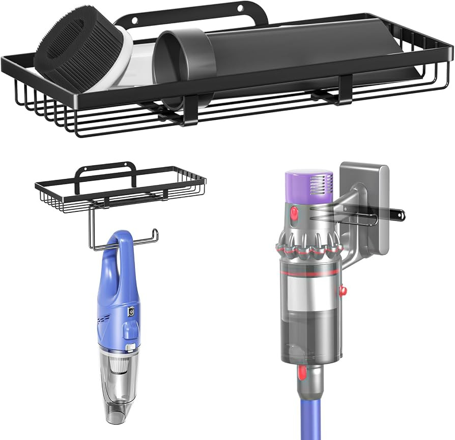 Vacuum Holder Wall Mount, Cordless Vacuum Wall Mount Holder for Handheld & Stick Vacuums Accessor... | Amazon (US)