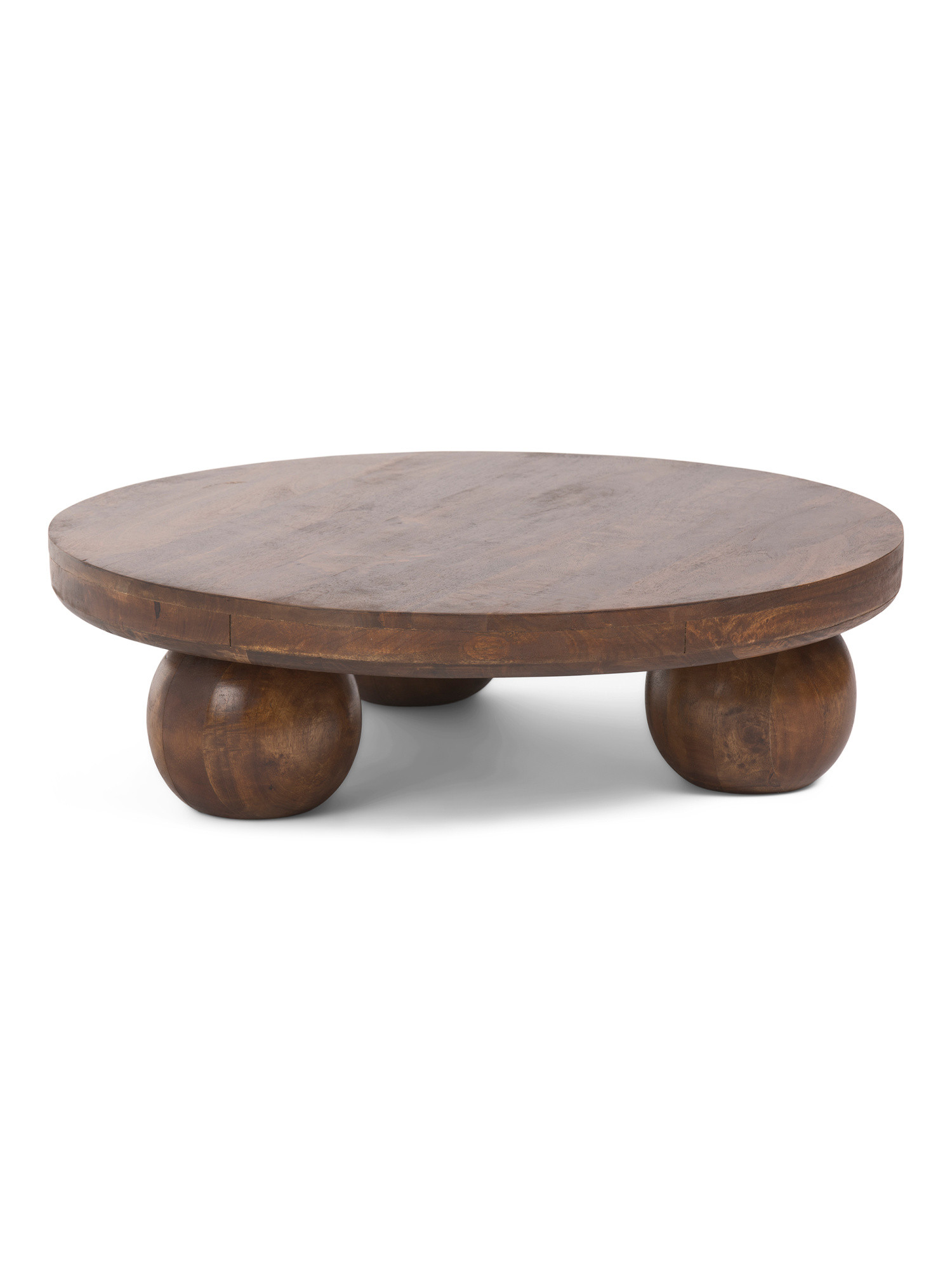 31.5x9 Solid Wood Chestnut Central Ball Table | TJ Maxx
