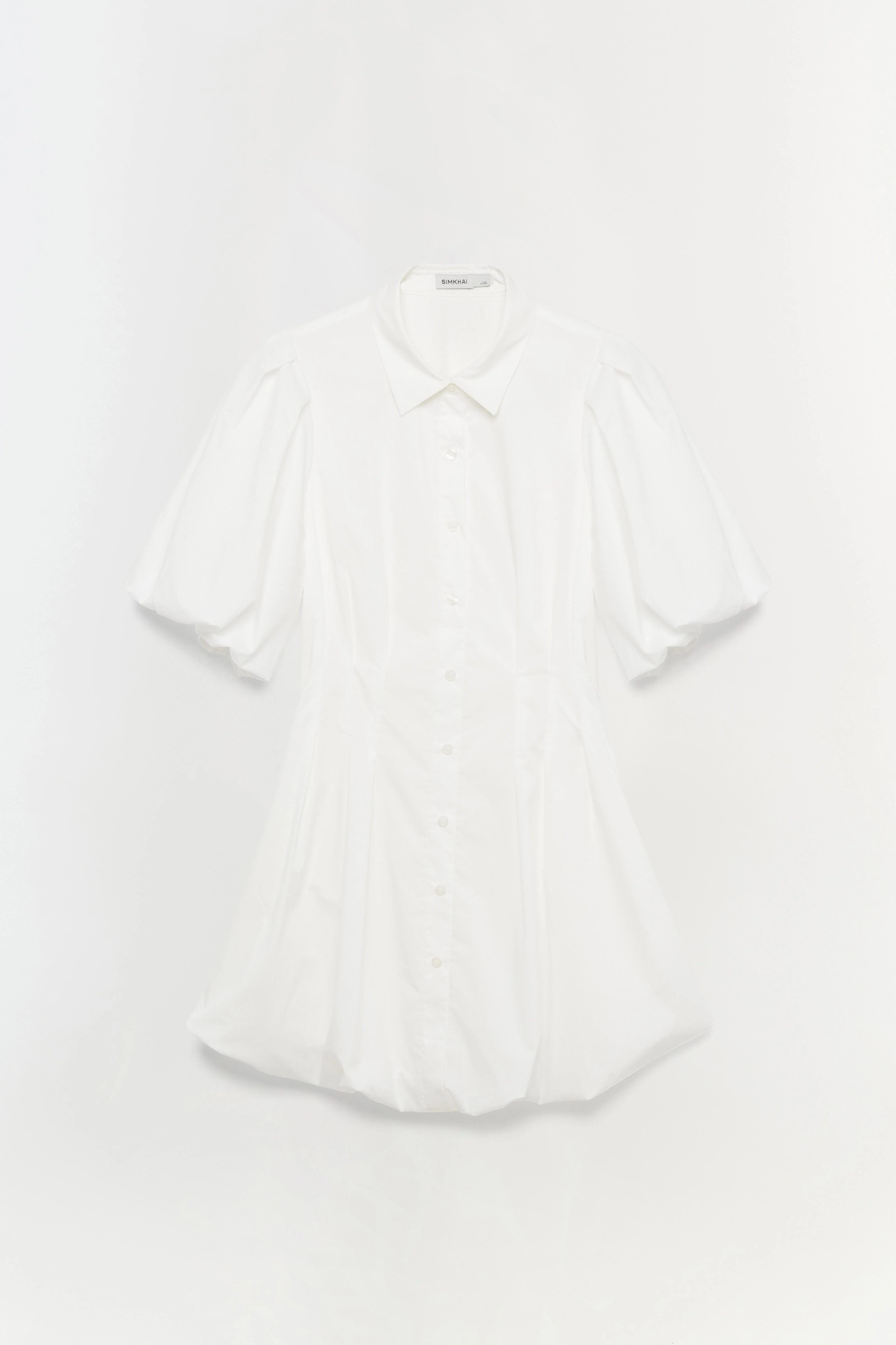 SIMKHAI Women's Signature Cleo Dress in White, Cotton, Size 4 | Simkhai