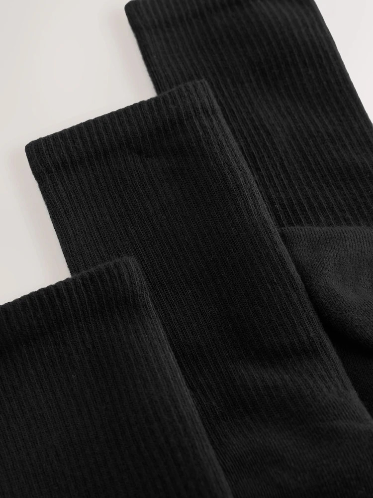 Schwarz - Gerippte Sport-Kn\u00f6chelsocken mit Kissensohle und Fu\u00dfgew\u00f6lbest\u00fctze, ... | Next EU