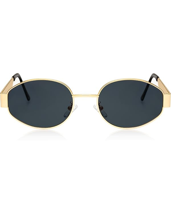 livho 2025 Trendy Oval Sunglasses - Stylish Polarized Shades for Everyday - Retro Metal Frames | Amazon (US)