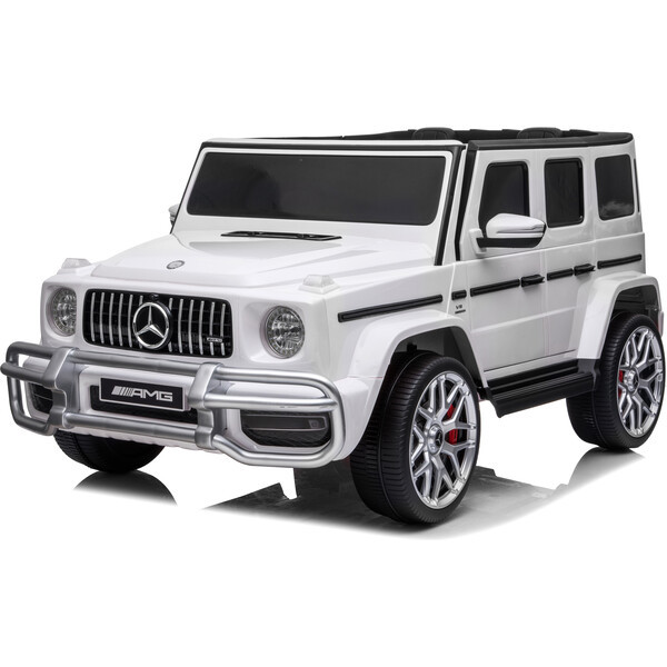 24V 4x4 Mercedes Benz G63 AMG 2 Seater Ride on Car White | Maisonette