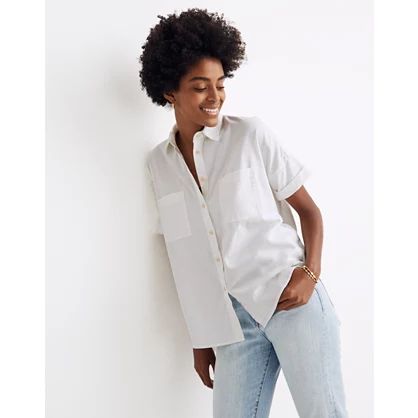 White Cotton Courier Shirt | Madewell