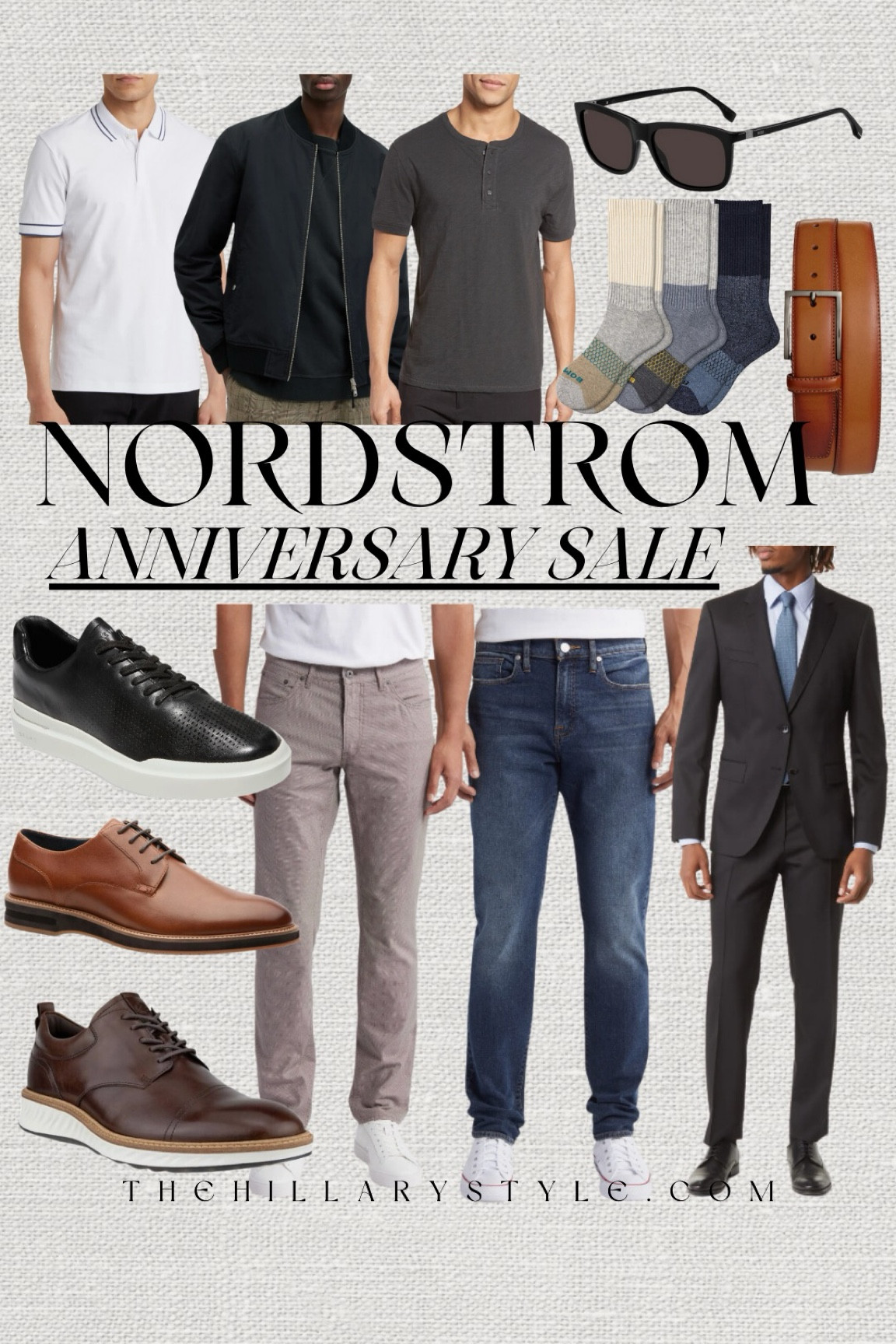 Nordstrom Anniversary Sale for Him: great finds for him on sale. Suit, denim, pants, polo shirt, number jacket, Henley, socks, Leather belt, sunglasses, dress shoes, sneakers, casual shoes. Frame, BOSS, AllSaints, Bombas, ECCO, Cole Haan.

#LTKSummerSales #LTKxNSale #LTKMens