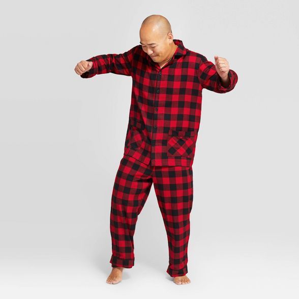 Men's Holiday Buffalo Check Flannel Matching Family Pajama Set - Wondershop™ Red | Target