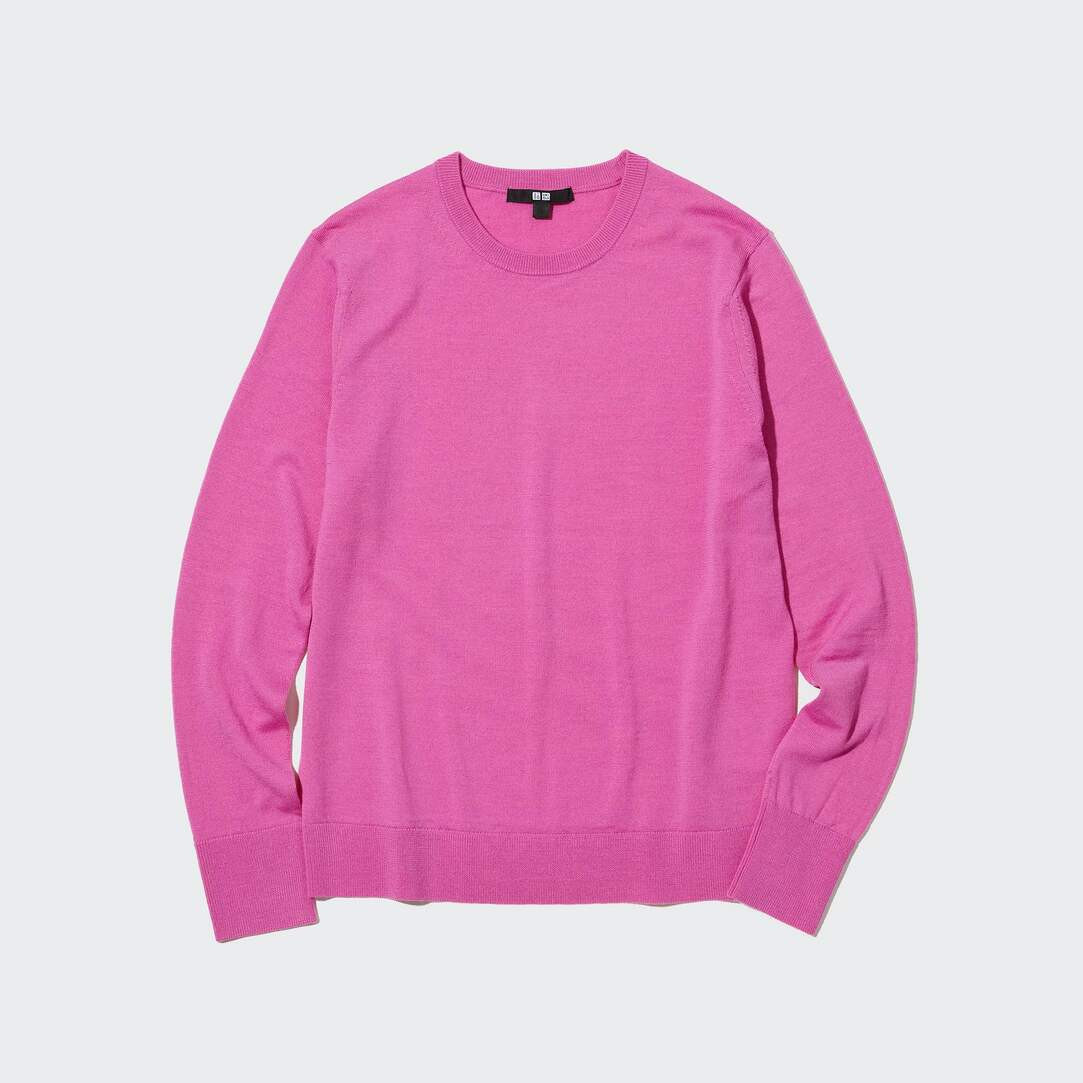 100% EXTRA FINE MERINO TRUI MET RONDE HALS | Uniqlo NL