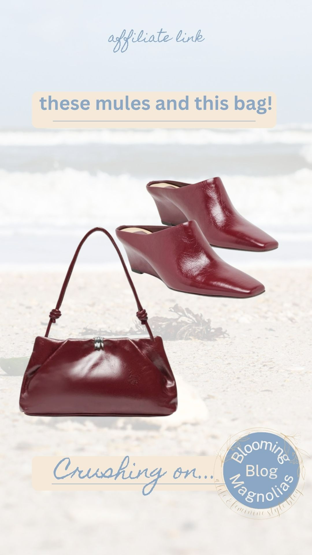 These wedge-heel mules and this bag are perfect for fall!