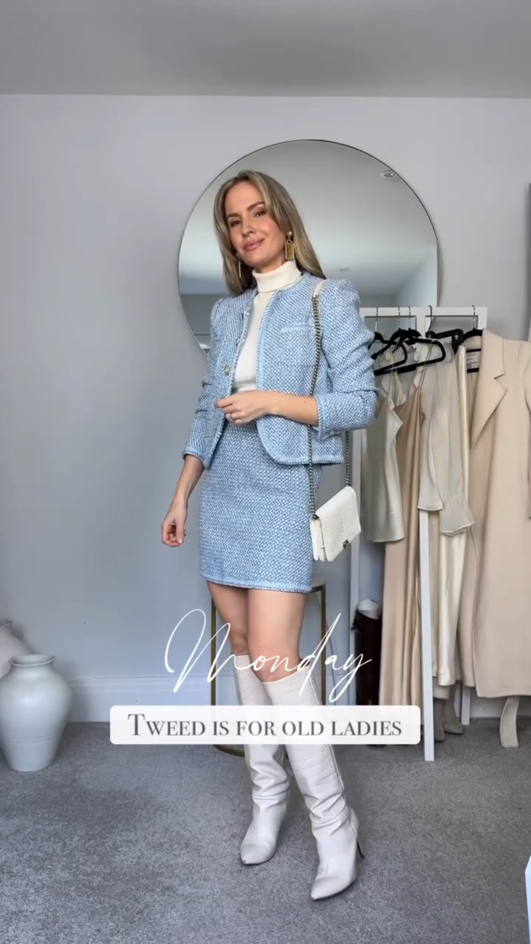 Tweed is for old ladies…

If by old you mean elegant, sure. It’s by far one of the most classic and timeless fabrics you can wear.

There are many different ways to style tweed, everything from laid back Parisian chic to English heritage countryside. Just make it yours. 

What look do you prefer?

🤍You can find the items I’m wearing in my link in bio, or just comment “link” and I will DM the links to you 🤍

If you want the full method I used to stop impulse buying and build a wardrobe intentionally start with the 7-Day Wardrobe Reset. Just comment “reset” and I will send you a dm. (Use the code “FIRST40” for 40% off)

#tessmontgomery #capsulewardrobe #tweed #oldmoneyoutfits #wardrobeexpert

#LTKOver40 #LTKSeasonal #LTKWorkwear