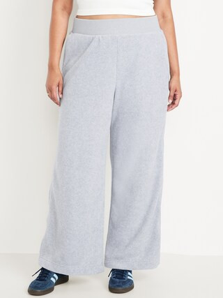 Extra High-Waisted Microfleece Wide-Leg Pants | Old Navy (US)