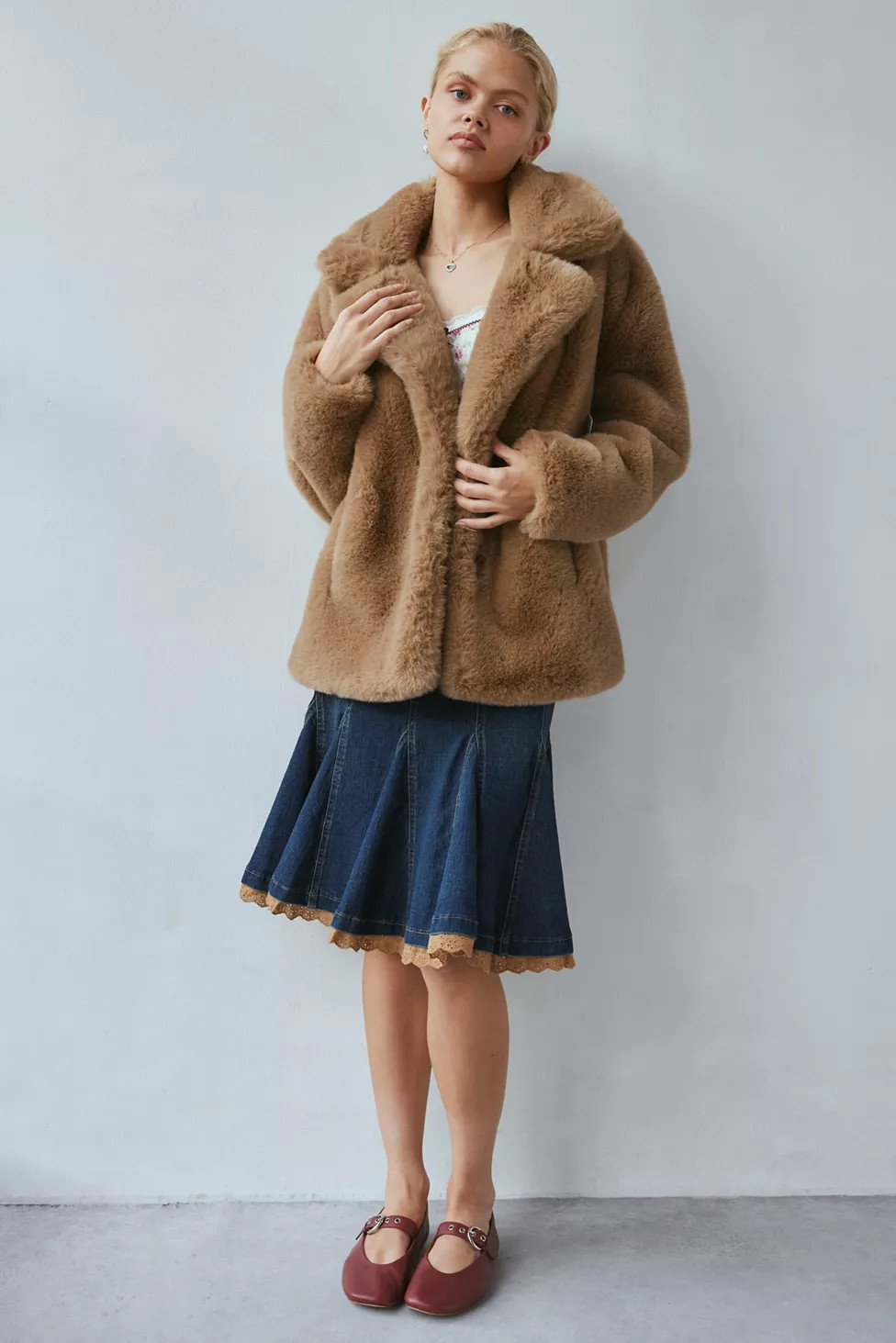 BLANKNYC Iced Frappe Faux Fur Coat | Urban Outfitters (US and RoW)