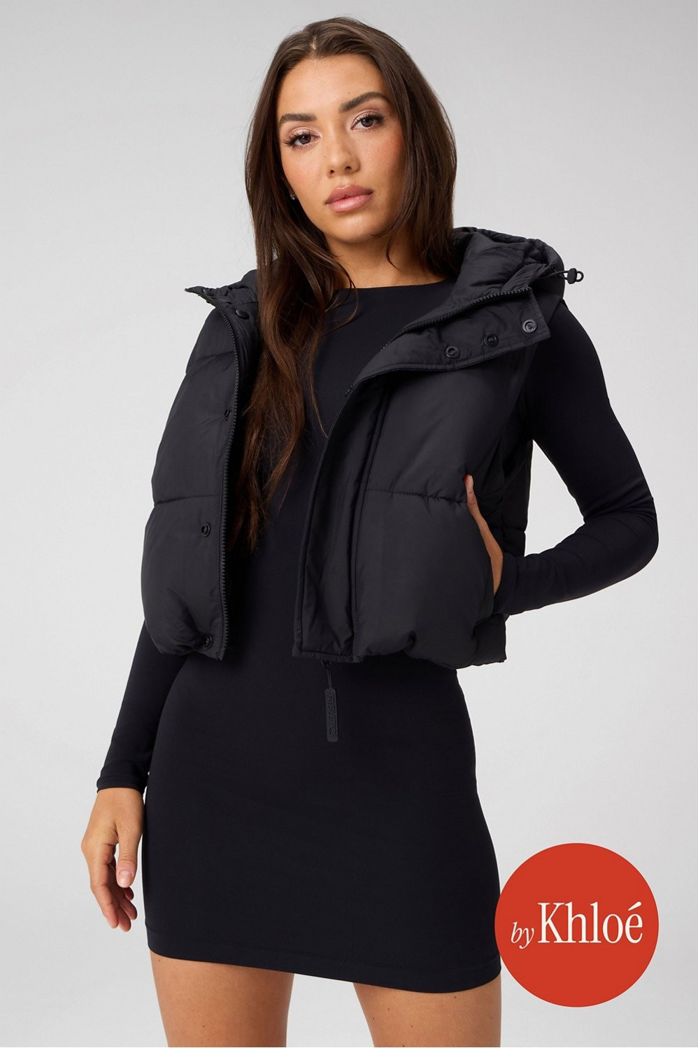 Essential Cropped Hooded Puffer Vest | Fabletics