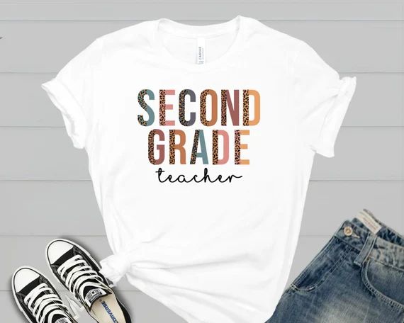 Second Grade Teacher Shirt Cheetah | Etsy (US)