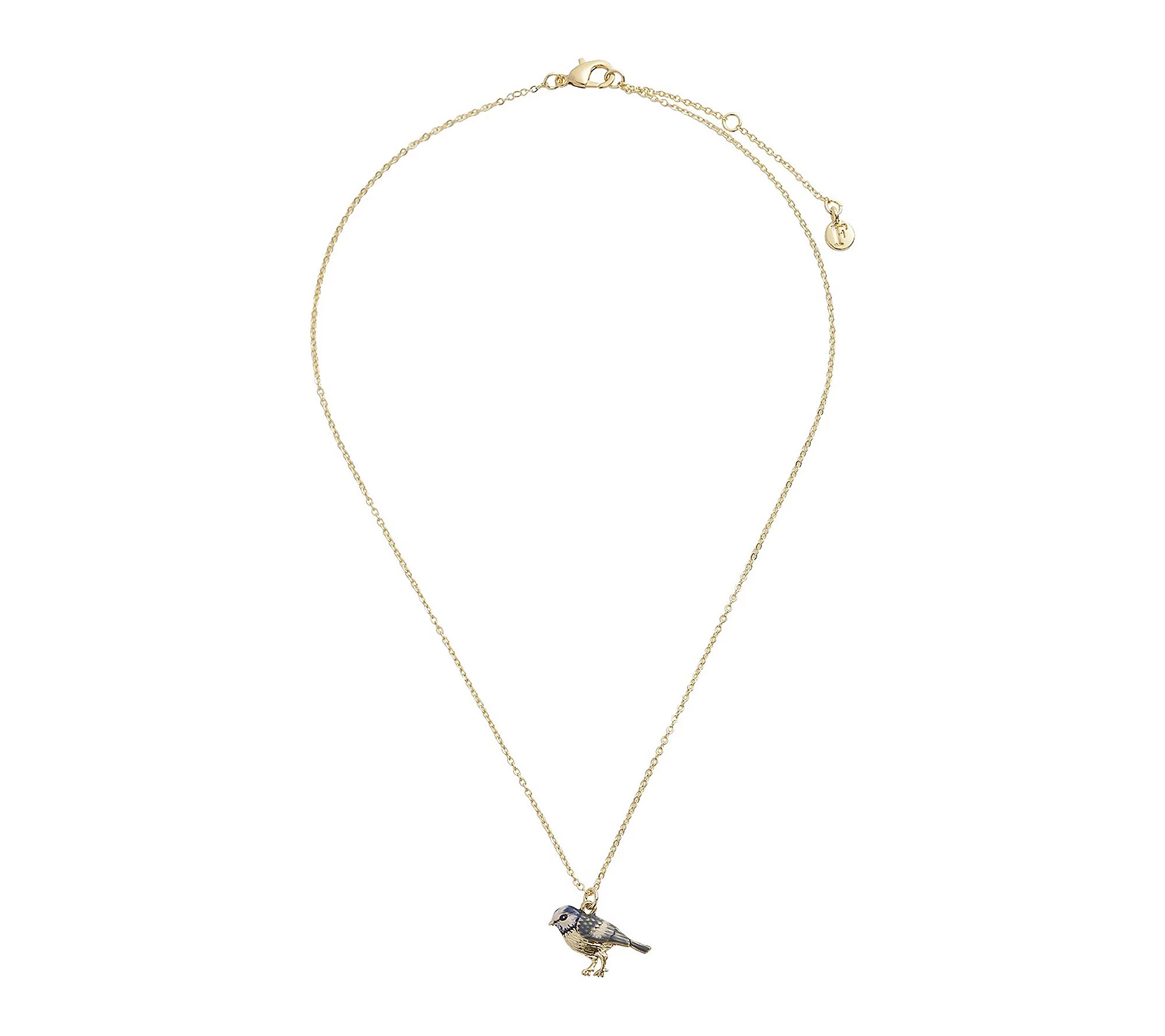 Fable England Enamel Blue Bird Necklace | QVC