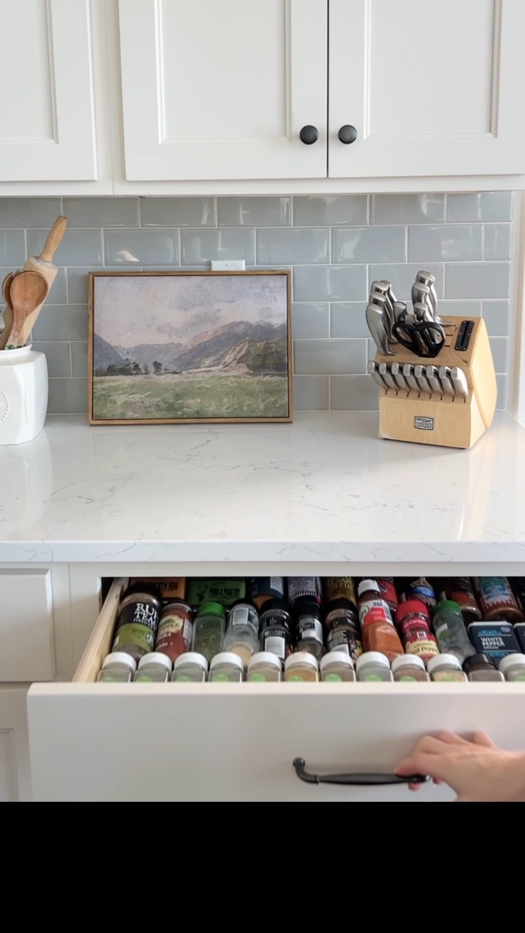 Shop this kitchen space from Amazon, including my favorite kitchen organizer! Knife sets are updated versions.

Expandable spice rack | canvas landscape | cutlery knife block set

#LTKhome #LTKsalealert #LTKVideo