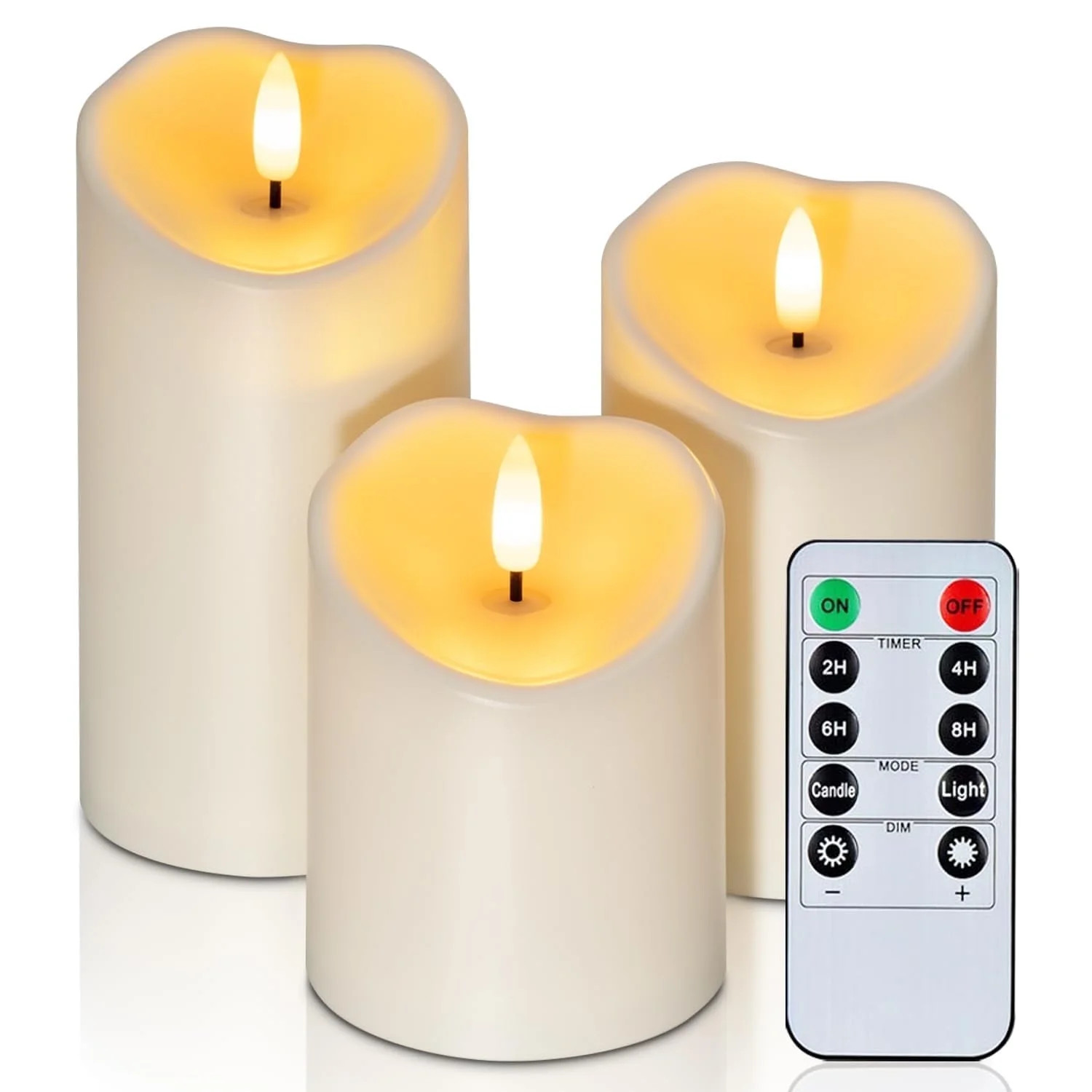 Homemory Waterproof Outdoor Candles,Flickering Flameless Candles Battery Operated LED Candles wit... | Walmart (US)