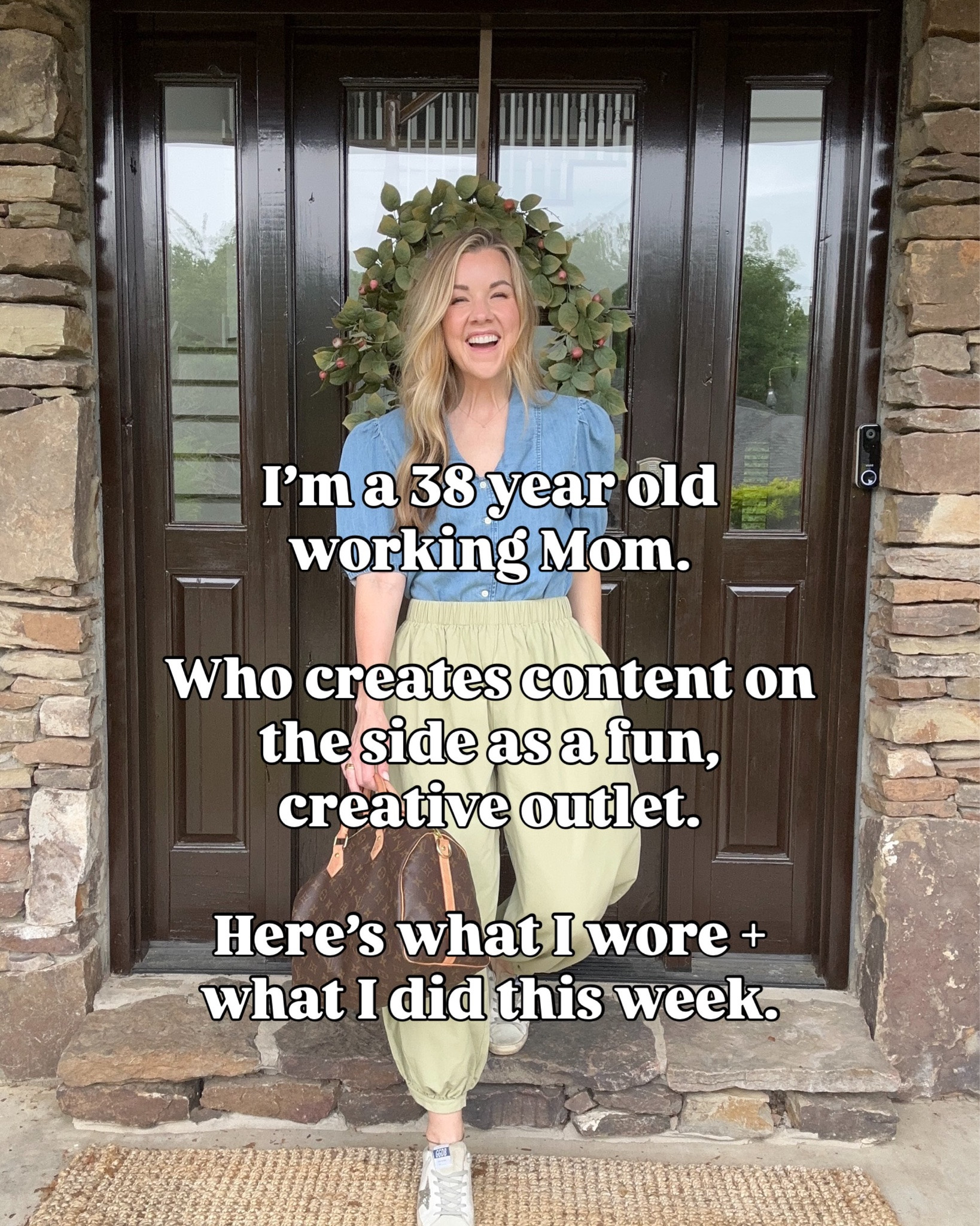 I’m a 38 year old working Mom.

Who creates content on the side as a fun, creative outlet. 

Here’s what I wore + what I did this week.

Corporate Mom | Working Mom | Mom Life

#corporatemom #momlife #workingmom