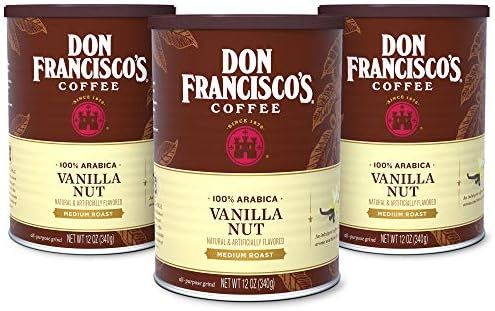 Don Francisco's Vanilla Nut Flavored Ground Coffee, 100% Arabica (3 x12 Ounce Cans) | Amazon (US)