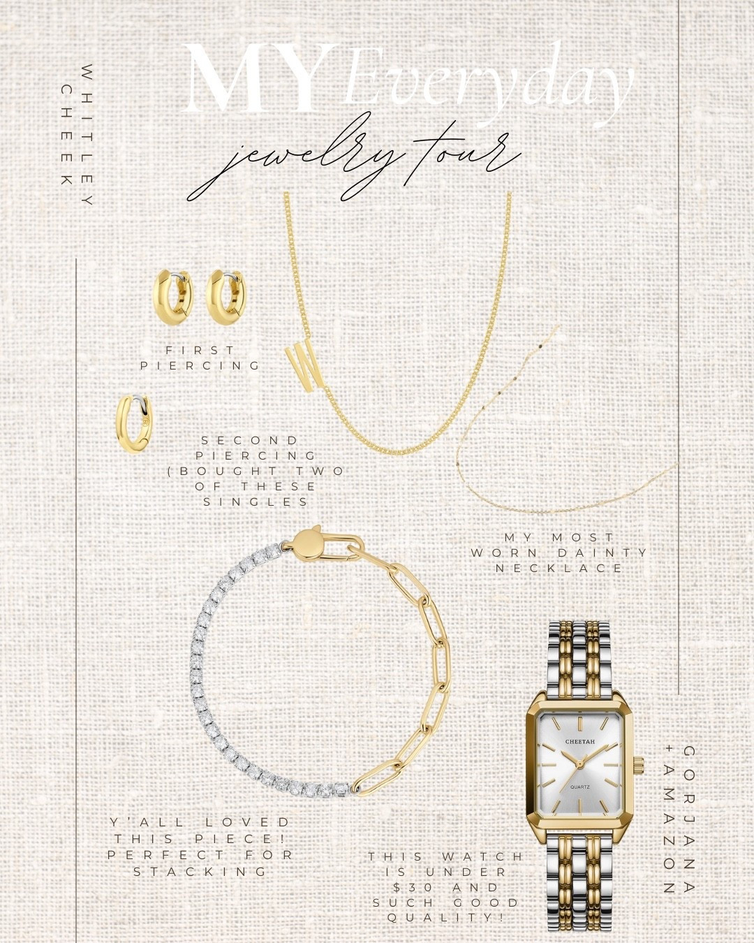 My collection of jewelry that I were everyday. 🤍

#LTKdayinmylife #LTKootd #LTKgrwm