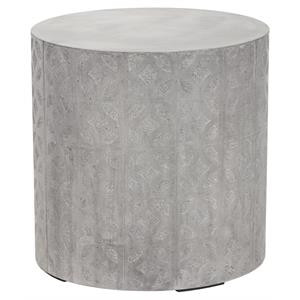 Sunpan Imani 19.75" Round Modern Concrete Side Table in Gray | Cymax