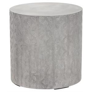 Sunpan Imani 19.75" Round Modern Concrete Side Table in Gray | Cymax