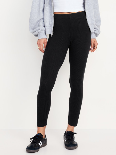 High-Waisted Cozy Ribbed Leggings | Old Navy (US)