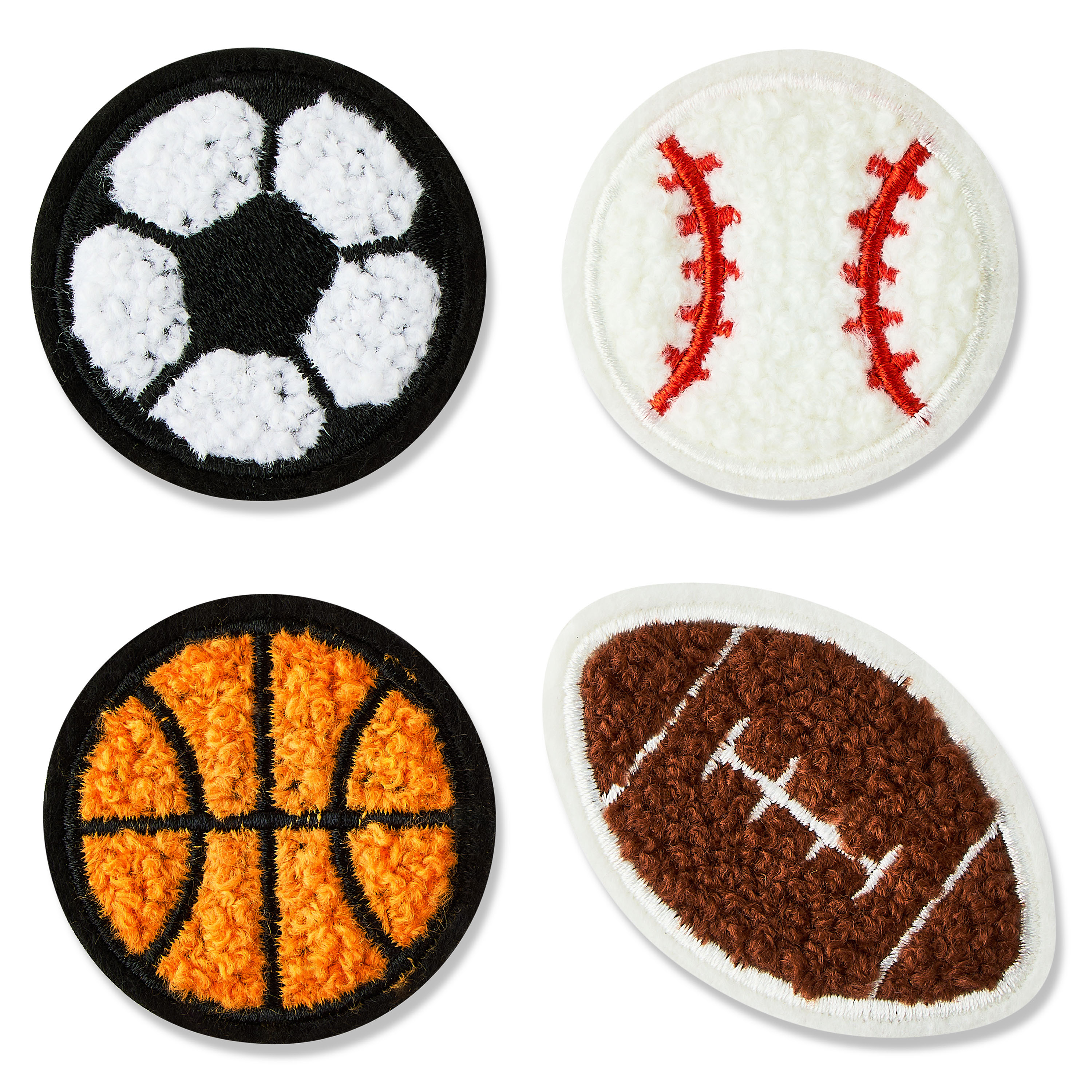 Pen+Gear Chenille Patch Stickers, 4 Count, Sport Balls, For Backpacks, Lunch Kits and Students | Walmart (US)