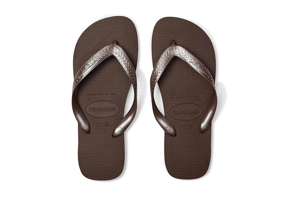 Havaianas Top Tiras Sandals Women's Sandals Dark Brown : 37-38 (US Women's 7-8) M, Rubber | Zappos