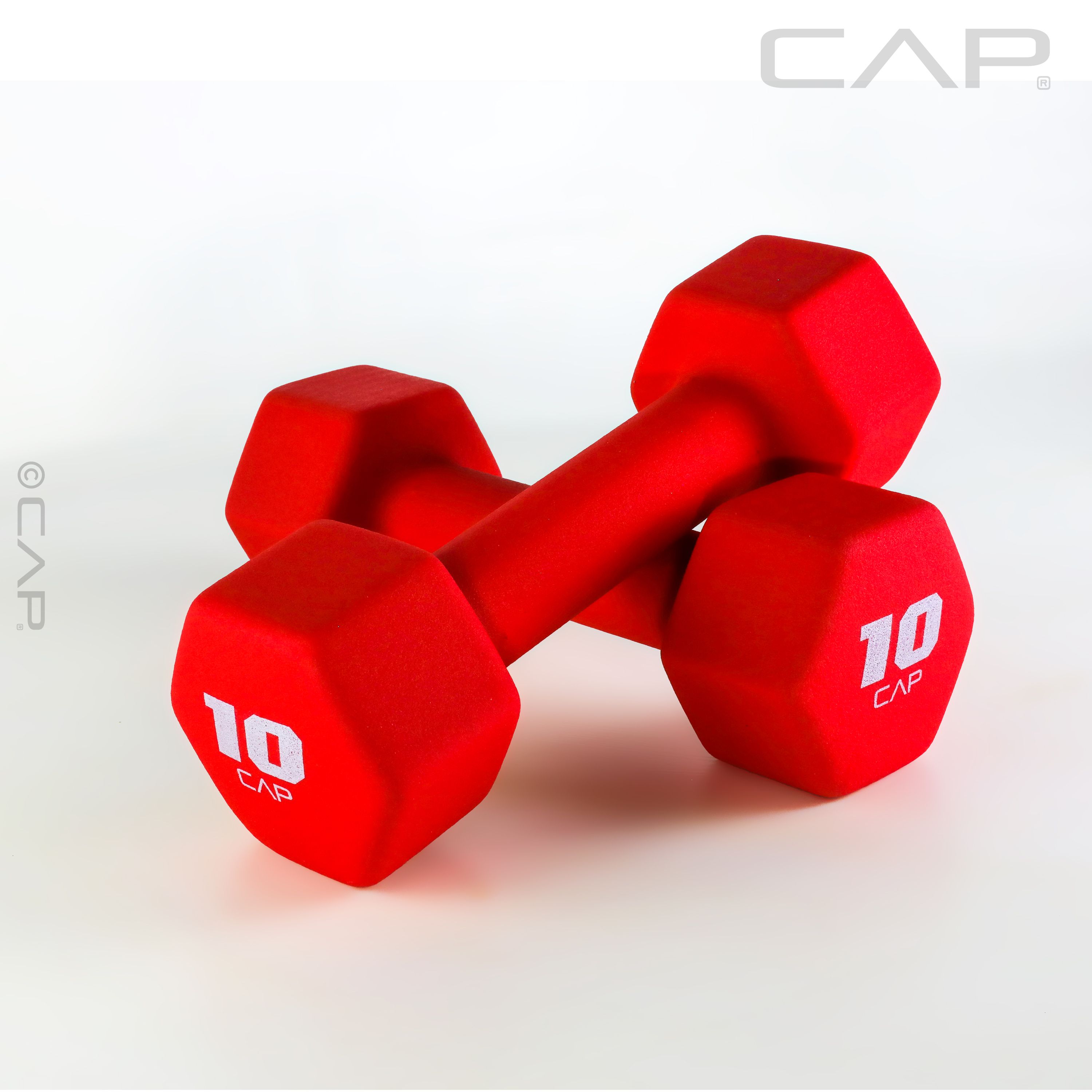 CAP Barbell, 10lb Red Neoprene Dumbbell, Pair - Walmart.com | Walmart (US)