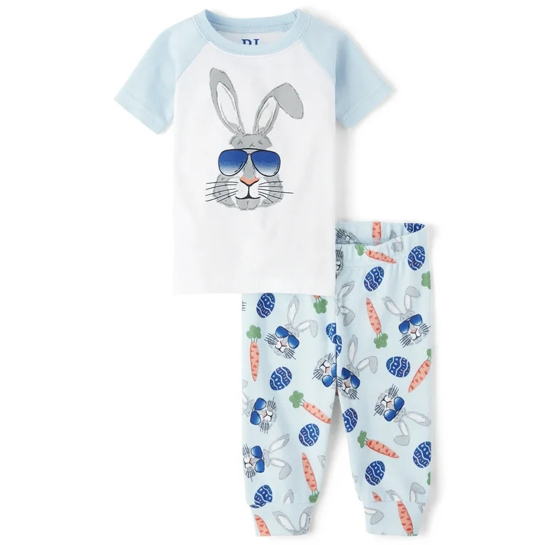 The Children's Place Baby Toddler Boys Short Sleeve Easter PJs, 2-Piece, Sizes NB-6T | Walmart (US)