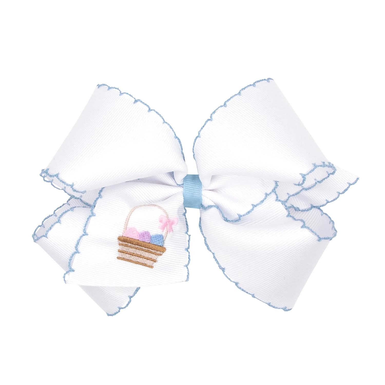 Wee Ones Girls' Easter Embellished Grosgrain Bow with Moonstitch Edge on a WeeStay clip, Handmade... | Amazon (US)