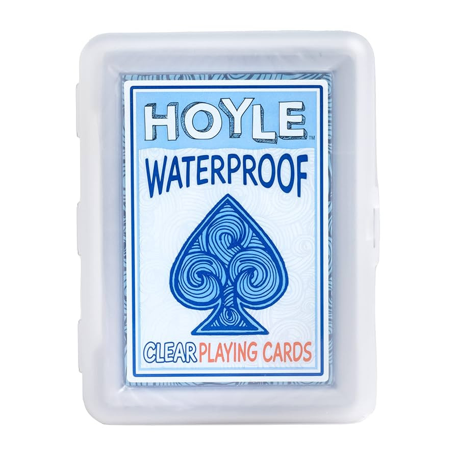 Hoyle Waterproof Playing Cards, Clear, 1 Deck | Amazon (US)