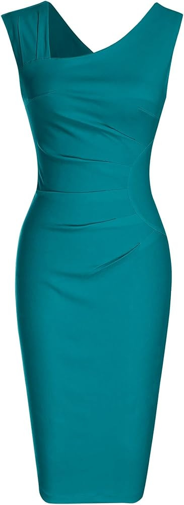 MUXXN Women's Retro 1950s Style Sleeveless Slim Business Pencil Dress | Amazon (US)