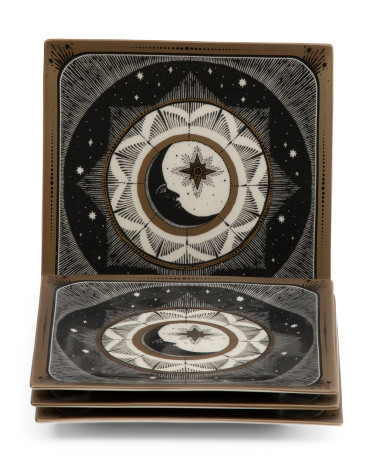 Set Of 4 Celestial Moon Salad Plates | TJ Maxx