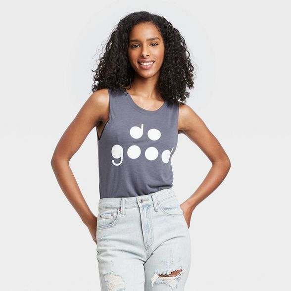 Women's Do Good Graphic Tank Top - Gray | Target