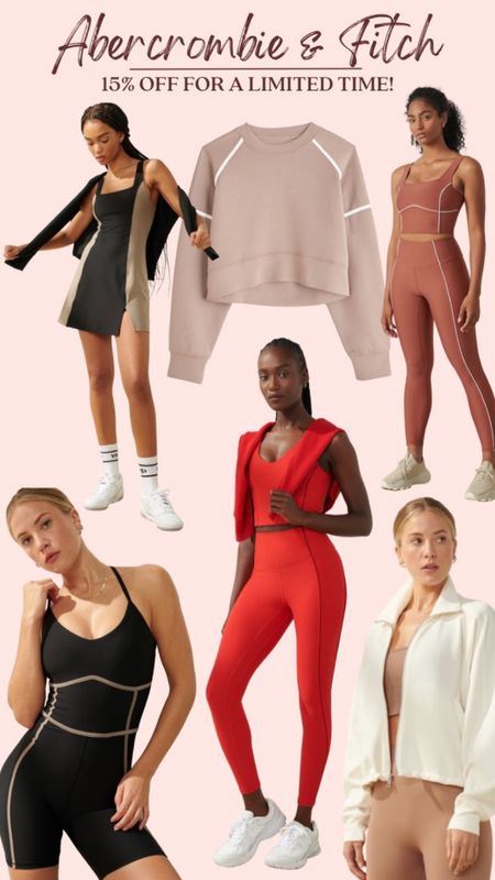 Don’t sleep on these cute workout fits and matching sets from Abercrombie! They are currently on sale and have such a fun collection that can take you from working out to going out. ❤️ 

#LTKSeasonal #LTKGiftGuide #LTKfit