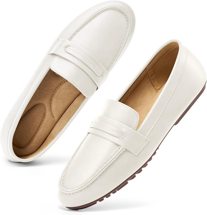 Loafers for Women Comfortable: Casual Slip On Flats Shoes Penny Moccasins for Business Work | Amazon (US)