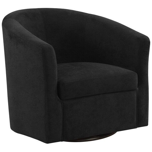 Accent Chair - Swivel / Black Abstract Velvet | Bed Bath & Beyond