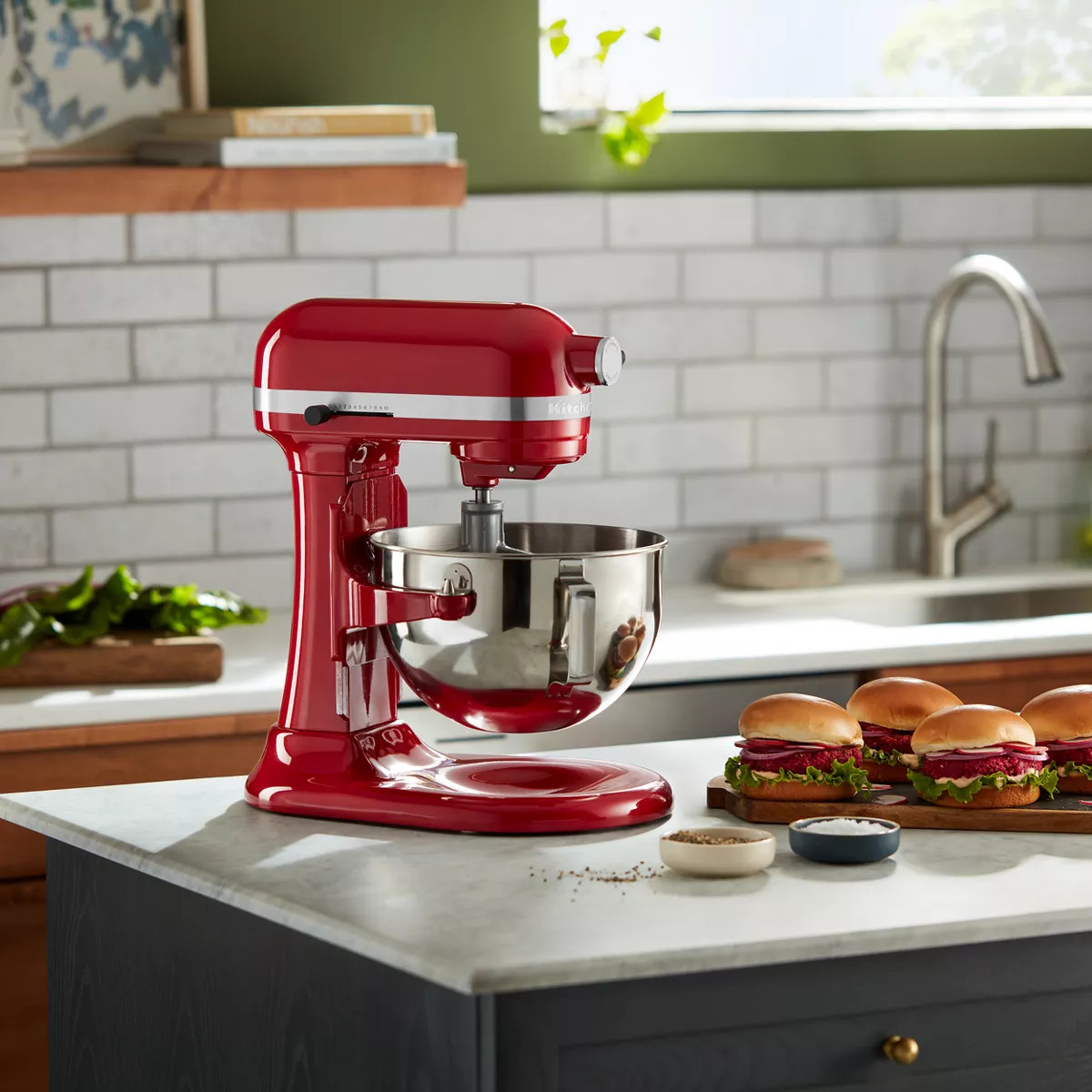 KitchenAid 5.5qt Bowl-Lift Stand Mixer - KSM55 - Empire Red: 11 Speeds, 500W, Stainless Steel, Di... | Target