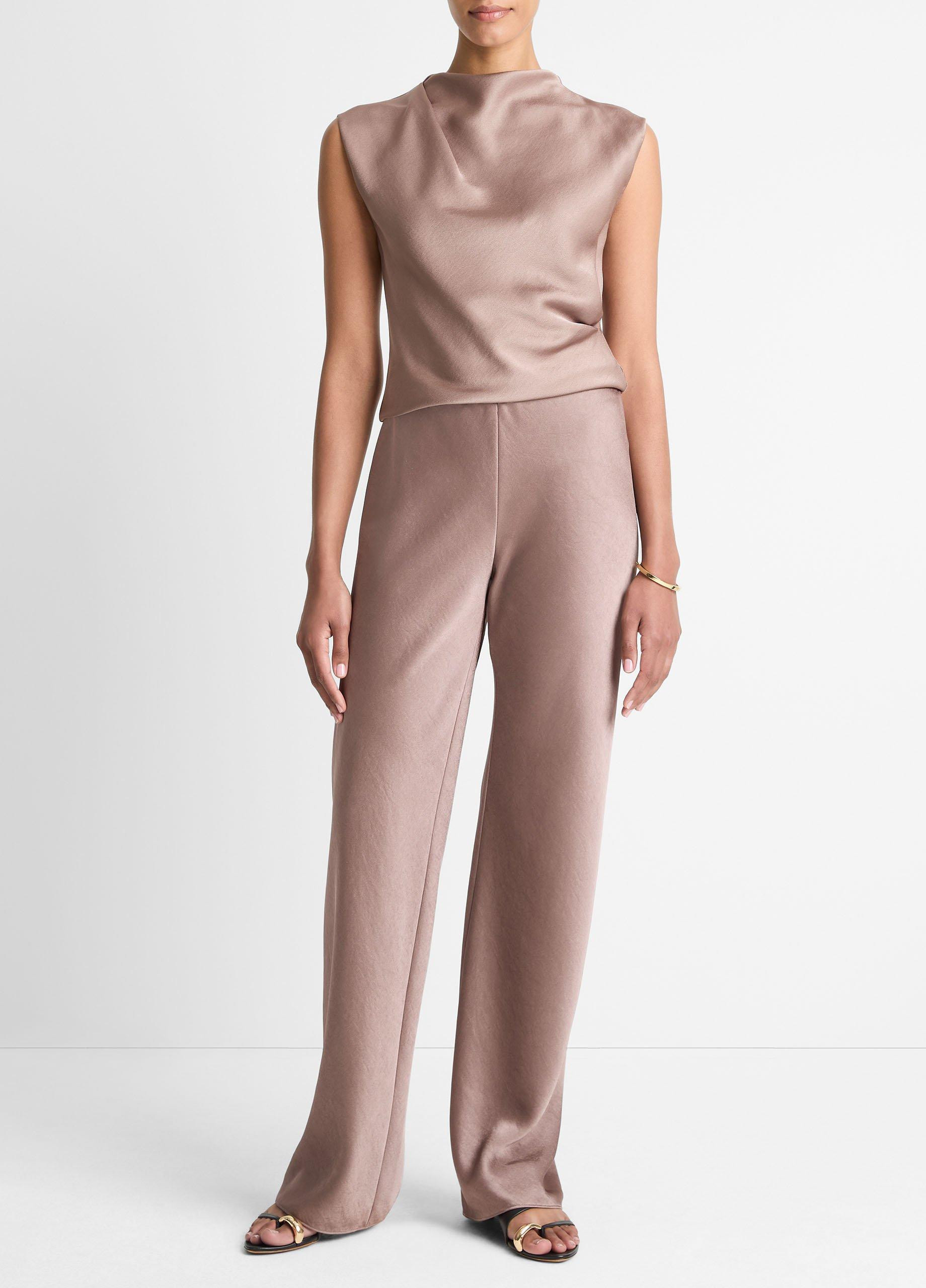 Women's Fluid Satin Bias Pant, Mauve Lilac, Size XXS Vince | Vince LLC