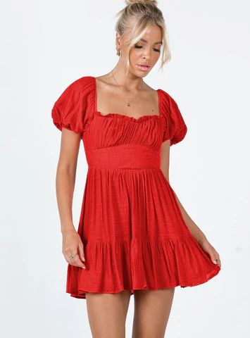 Ethan Mini Dress Red | Princess Polly US