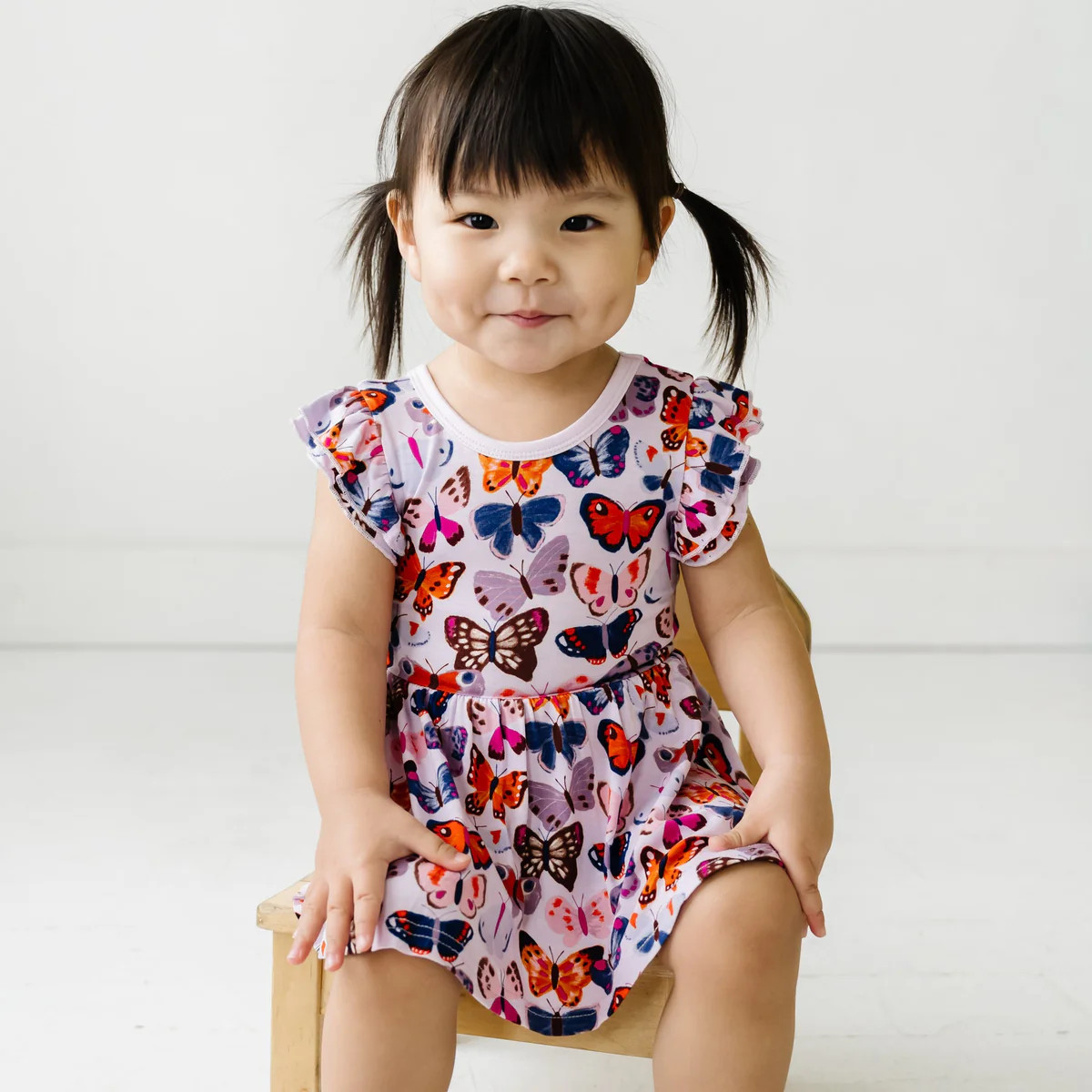 Butterfly Kisses Twirl Dress with Bodysuit | Little Sleepies