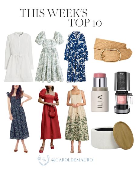 Check out the Top 10 bestselling items from fashion and home this week: midi dresses, coffee table, ice cream maker, rattan belt, and more!
#springfashion #furniturefinds #weddingguest #beautyfavorite

#LTKWedding #LTKStyleTip #LTKSeasonal