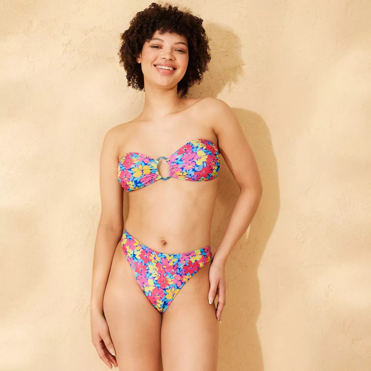 Women's Reversible Mid-Rise Ultra High Leg Super Cheeky Bikini Bottom - Wild Fable™ | Target